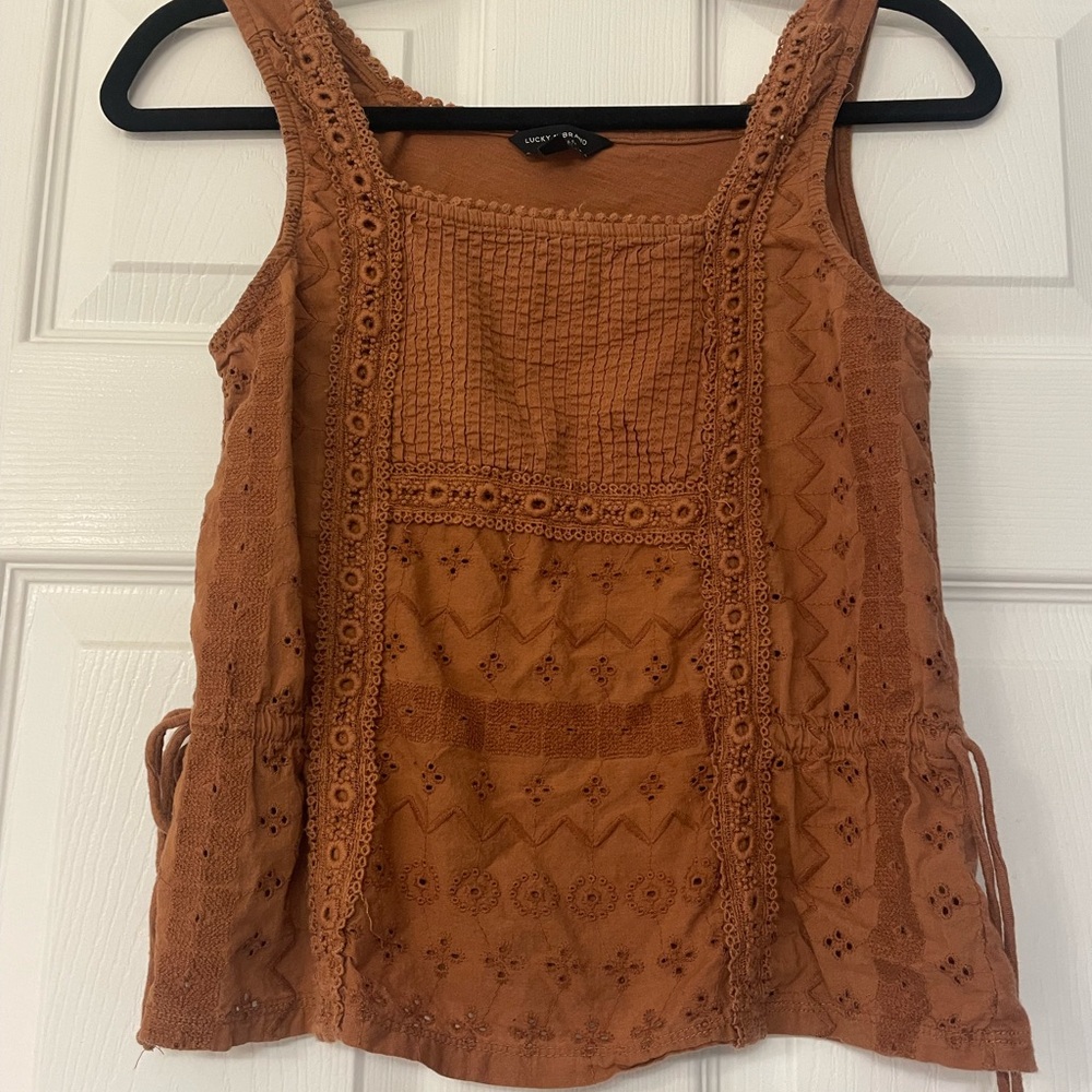 Lucky Brand, tank top, size xs, rust colored